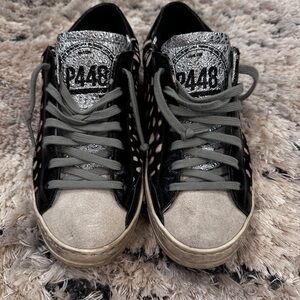 P448 Black and Silver Women's Sneakers